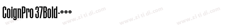 CoignPro 37Bold字体转换